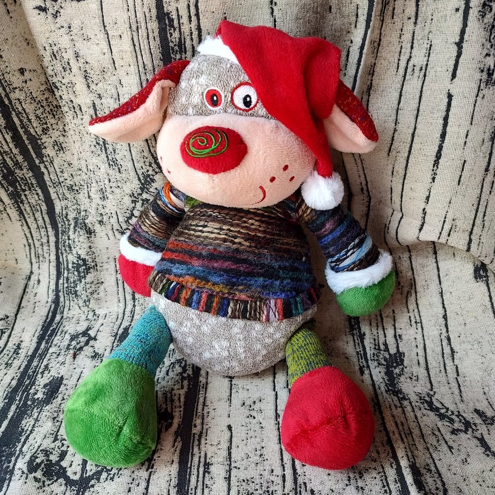Jolly Follies Dog by Ganz Christmas plush holiday